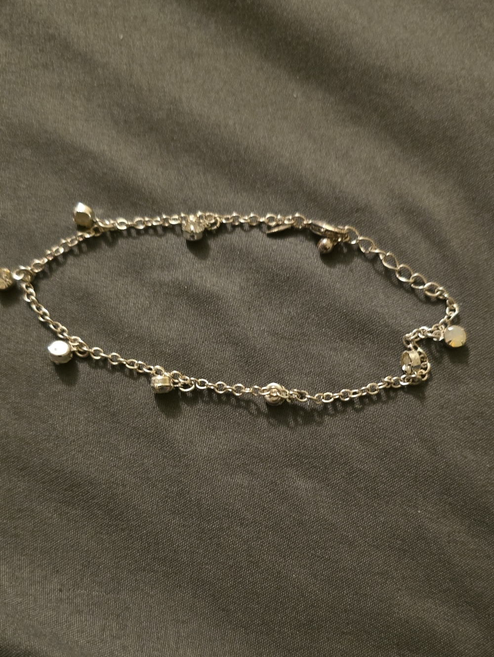 Hallmark Silver Charm Bracelet with Sparkling Discs